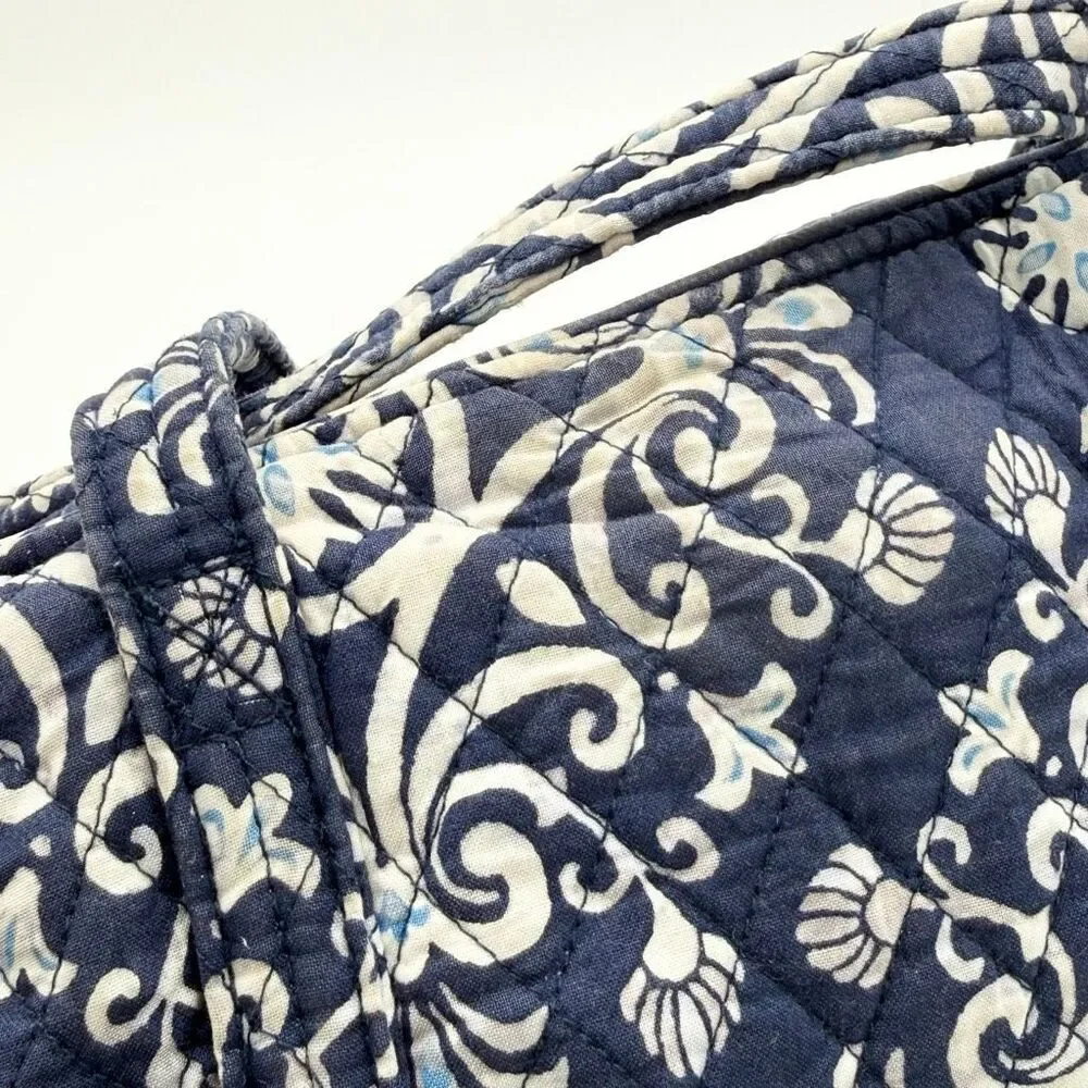 Vera Bradley Twirly Birds Navy Blue Shoulder Tote Bag